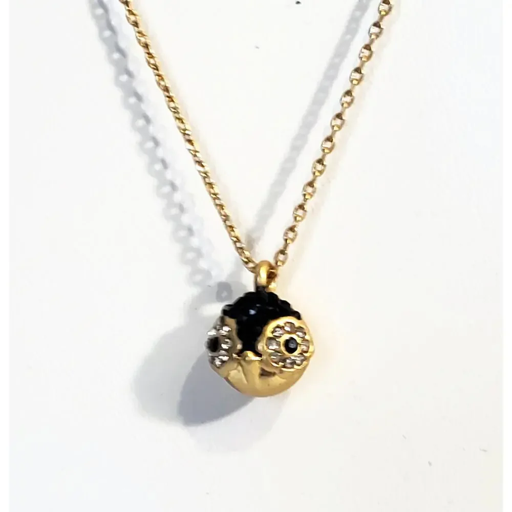 Kate Spade Dashing Beauty Penguin Pave Rhinestone Pendant Necklace 19
